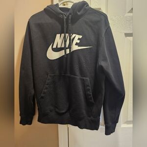 Nike Black and White Logo Hoodie SIZE S